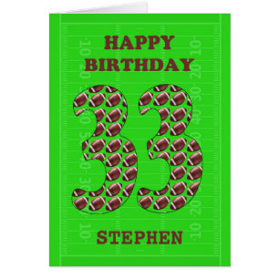 Cartão Adicione Um Nome 33º Aniversário