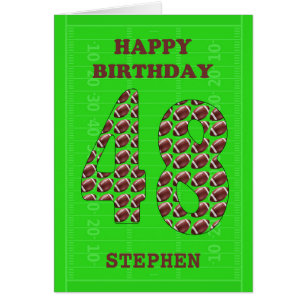 Cartão Adicione Um Nome 48º Aniversário