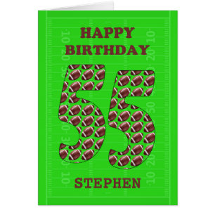 Cartão Adicione Um Nome 55º Aniversário