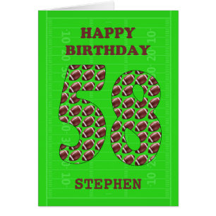 Cartão Adicione Um Nome 58º Aniversário