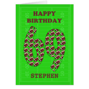 Cartão Adicione Um Nome 69º Aniversário