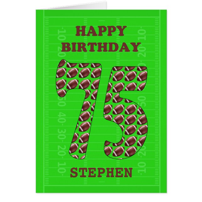 Cartão Adicione Um Nome 75º Aniversário (Frente)