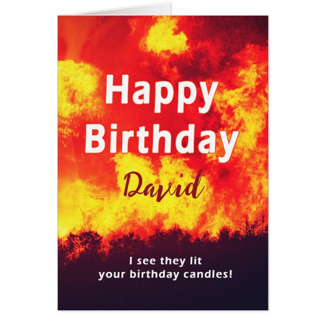 Cartão Adicione Um Nome Aniversário, Humor Da Vela De Fog (Frente)