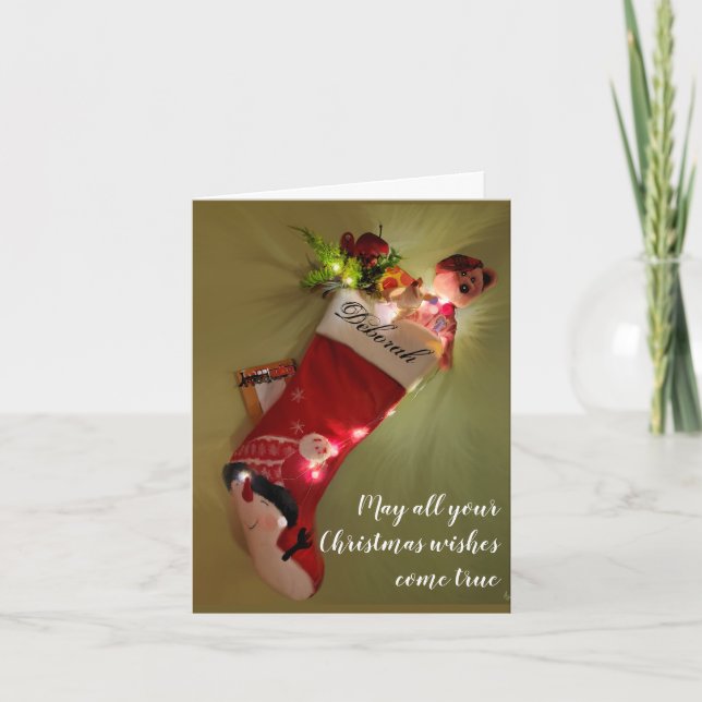 Cartão Adicione um nome ao estoque preenchido piscando (Frente)