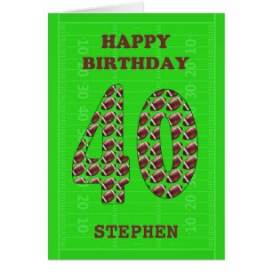 Cartão Adicione Um Nome De Alçado De aniversário de 40 an