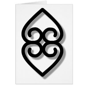 Cartão Adinkra - Terra-BW