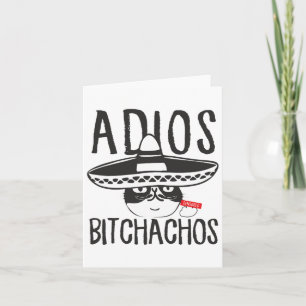 Cartão Adios Achos Cat Em Sombrero Cinco Funny De Mayo Qu