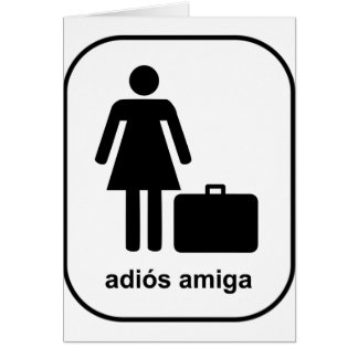 Cartão adios_amiga_Black