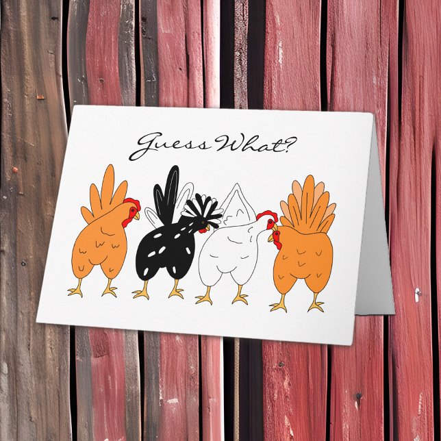 Cartão Adivinha O Que? Humor Engraçado pelo Bumbum (Criador carregado)