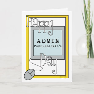 Cartão Admin Professionals Day with Computer