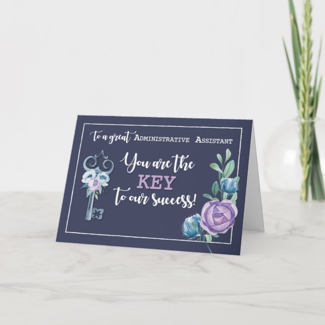Cartão Administrative Assistant Admin Pro Day (Frente)