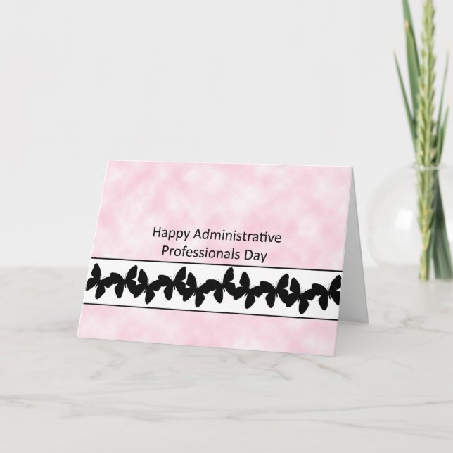 Cartão Administrative Professional Day-Butterfly Border (Frente)