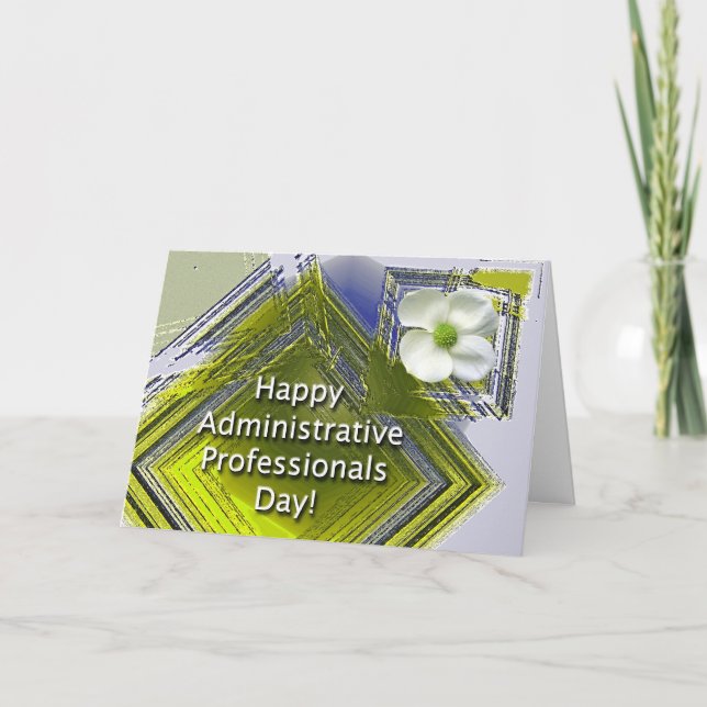 Cartão Administrative Professionals Day White Floral (Frente)