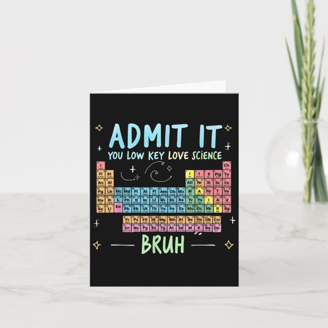 Cartão Admita-O A Seu Professor De Ciência Do Amor De Bai (Frente)