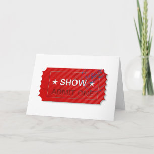 Cartão Admita um bilhete
