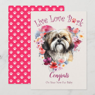 Cartão Adoção de Cães Lhasa Apso, Dia da Conquista