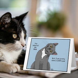 Cartão Adoção de Mãe de Gato