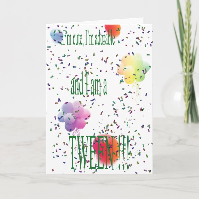 Cartão adolescente de aniversário feliz (Frente)