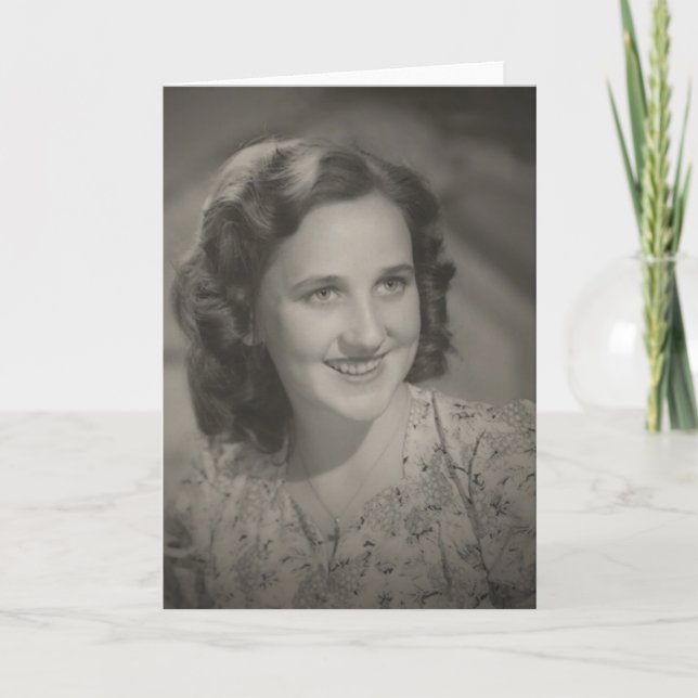 Cartão Adolescente doce (Frente)