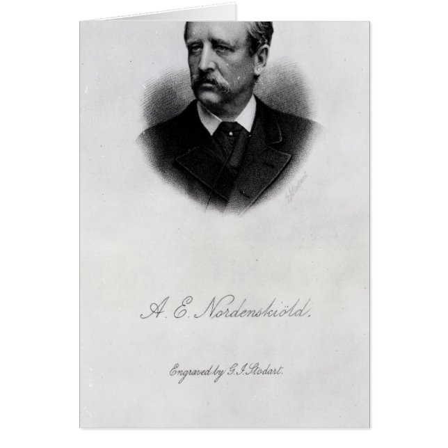 Cartão Adolf Erik Nordenskiold, 1880 (Frente)