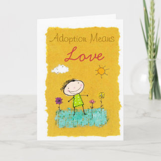 Cartão adoption congratulations card