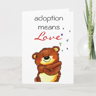 Cartão adoption congratulations card