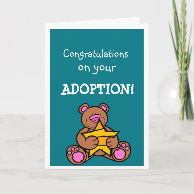 Cartão Adoption congratulations greetings (Frente)