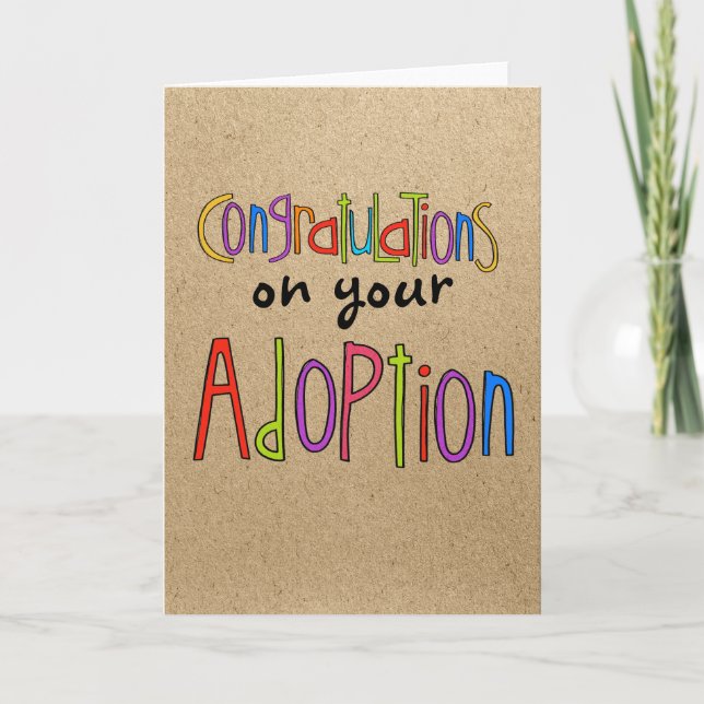 Cartão Adoption congratulations greetings (Frente)