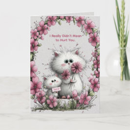 Cartão Adorable Cats Apology Greeting Card