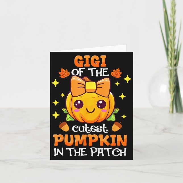 Cartão Adorable Gigi Of The Cutest Pumpkin In The Patch  (Frente)