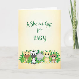 Cartão Adorable Safari Animals Baby Shower Card