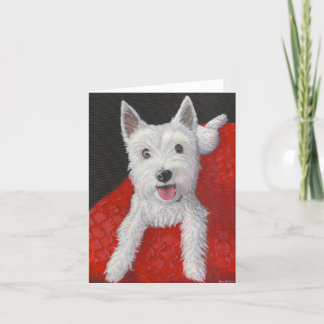 Cartão Adorable Westie Greeting Card