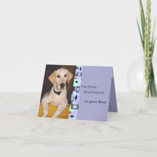Cartão Adorable Yellow Lab Puppy Birthday Greeting Card