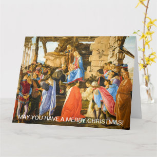 Cartão Adoração do Magi Sandro Botticelli 1475-1476