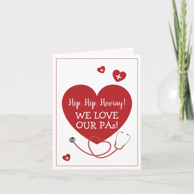 Cartão Adoramos o Assistente Médico de Nossas APs (Frente)