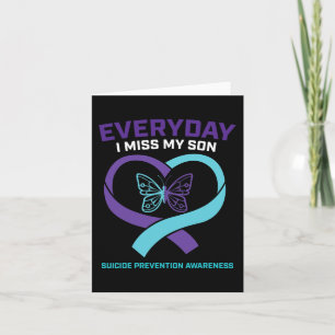 Cartão Adorando Memória Filho Prevenção Suicídio Sensibil