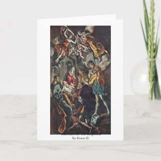 Cartão Adoration Of The Shepherds By Greco El