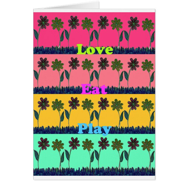 Cartão Adorável cor de Tocar (Frente)