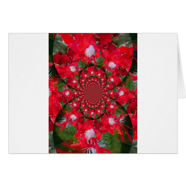 Cartão Adorável Crimson Alienígena (Frente Horizontal)