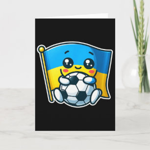 Cartão Adorável fã ucraniano Bynner Bandeira da Ucrânia D