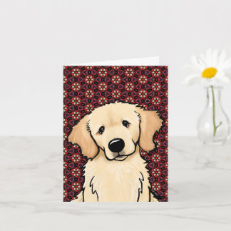 Cartão Adorável Golden Retriever