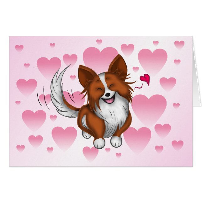 Cartão Adorável Puppy (Frente Horizontal)