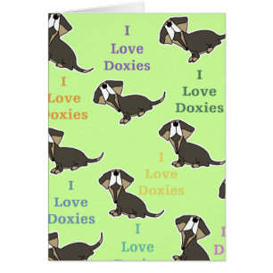 Cartão Adoro Colagem de Doxies