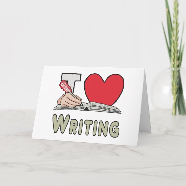 Cartão Adoro Escrevendo (Frente)