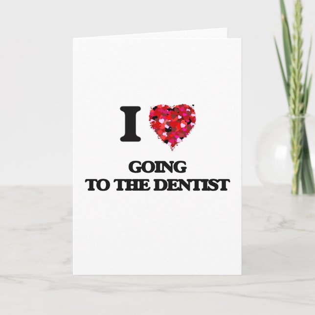 Cartão Adoro Ir ao Dentista (Frente)