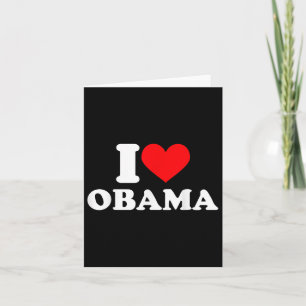 Cartão Adoro Obama T Shirt I Heart Obama Tee_1