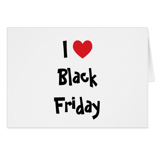 Cartão Adoro Sexta-Feira Negra (Frente Horizontal)