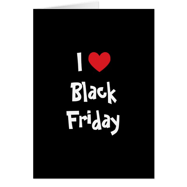 Cartão Adoro Sexta-Feira Negra (Frente)