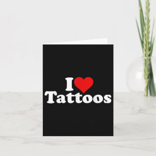 Cartão Adoro Tatuagens Cardíacas