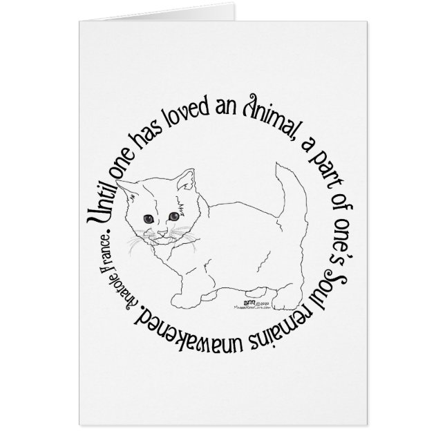 Cartão Adoro um gato (Frente)